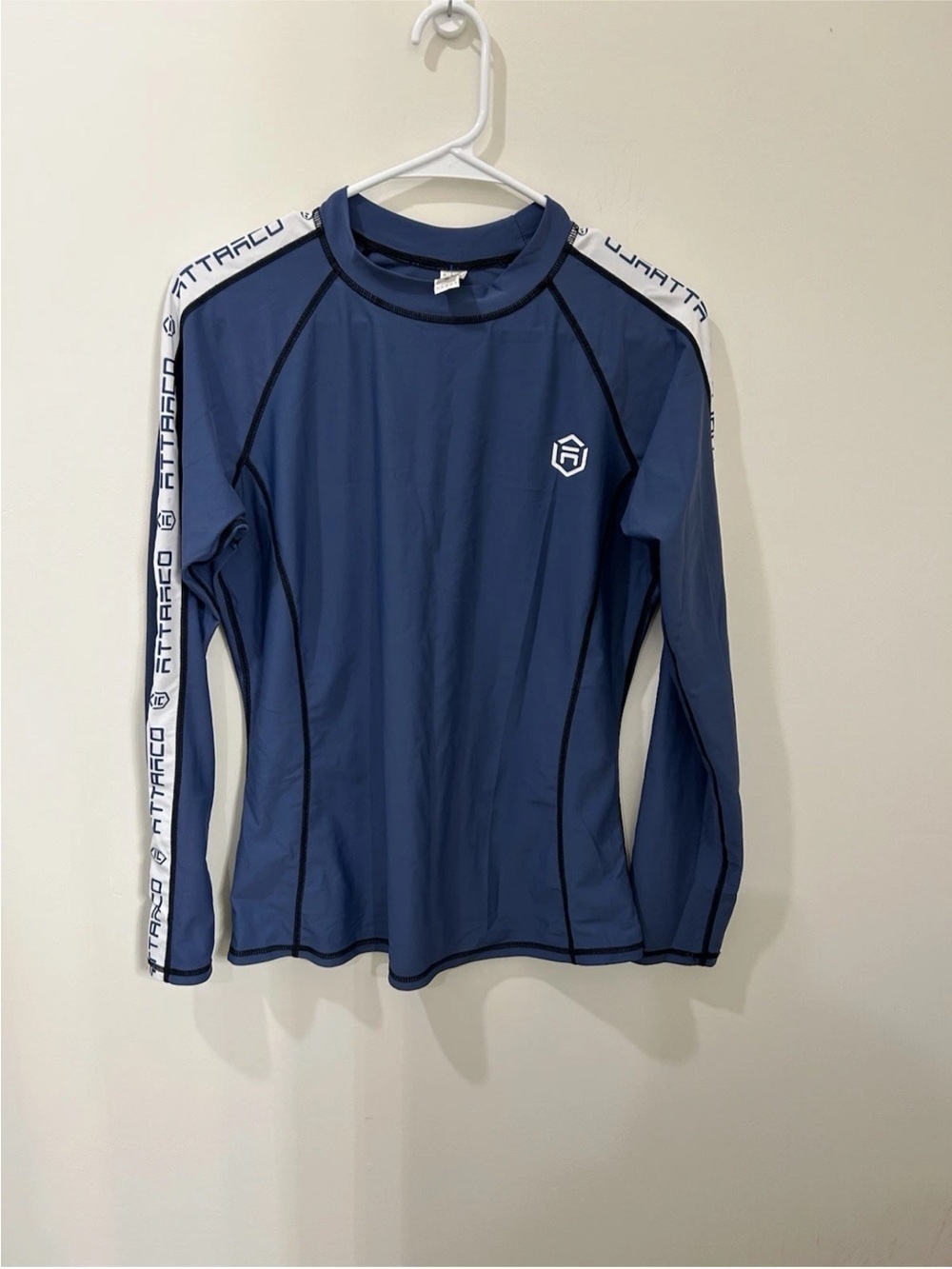 Long-Sleeve Navy Rash Guard Swim Top by